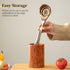 Gudamaye Pakkawood Deep Soup Ladles, 10.6 Inch Big Soup Ladle for Cooking, Wooden Spoon for Kitchen