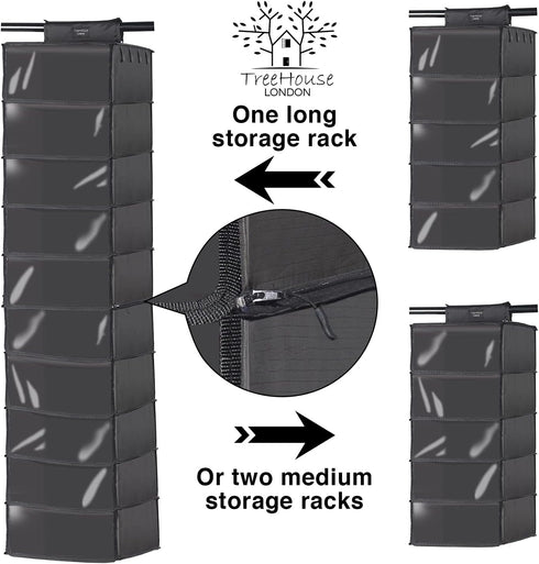 TreeHouse London XL Fedora Hat Rack with Dust Cover, Closet Hanging Cap Organizer for Cowboy Hats (Pack of 2)