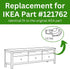 Spare Hardware Parts #121762) (Pack 12) Old Billy Bookshelf Pins (Replacement for IKEA Part