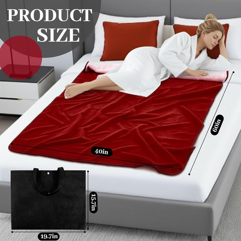 40''x60'' Tisancy Waterproof Blanket for Bed Couch Sofa, Reversible & Washable, Fleece and Flannel Waterproof Mat