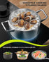 Vegetable Steamer Basket - 2 Layer Large Capacity Food Steamer for Cooking, Stainless Steel Folding Expandable