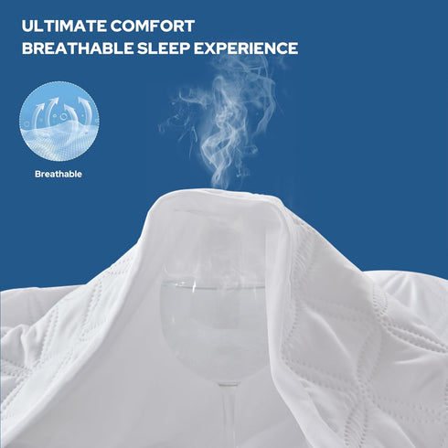 6-18 inches, BEDLORE Waterproof Mattress Protector, King Size Noiseless Mattress Pad with Deep Pocket Fitted Up to Soft