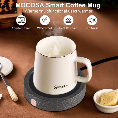 MOCOSA Candle Warmer Plate,Coffee Mug Warmer for Desk, Electric Candle Warmer for Home Office, Fragrance and Heating