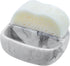 MyGift Modern White Resin Sponge Holder for Kitchen Sink, Countertop Dish Sponge