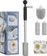 Toilet Bowl Cleaner Brush and Holder Set, Pumice Stone with Handle for