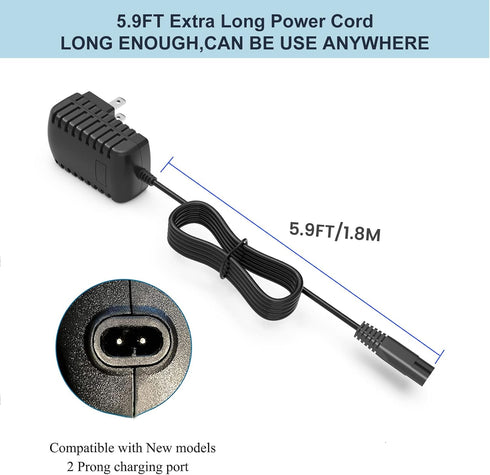 Replacement Charger for Bissell 2390A Pet Hair Eraser Vacuum, Compatible with 2284 14.4V Lithium Ion