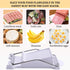 NVTED Luncheon Meat Slicer, Boiled Egg, Fruit, Soft Cheese Cutter, Stainless Steel Wires, Cuts 10 Slices, White