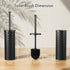 Set 2 Pack 4 Sets Toilet Bowl Brush and Holder with Extra Brush Heads | Extra Long Handle with Splash Guard Cover