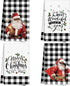Buryeah 4 Pcs Christmas Kitchen Towels African American Black Santa Hand Towels