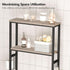 HOOBRO 2-Tier Over The Toilet Storage Organizer Shelf, Bathroom with Toilet Paper Holder and Hooks, Greige and Black