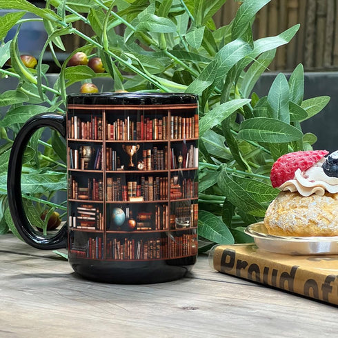 Kadiak 15oz Novelty Book Mug Librarian Gifts for Book Lovers Women Men, Book Club Books Lovers Gift for Readers