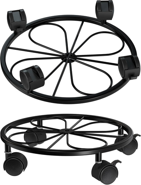Chinpakden 2 Pack Rolling Plant Stands with Wheels - 10.24" Plant Caddy, 360