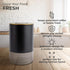 Kaffe Glass Coffee Canister (8oz) with Airtight Lid, BPA Free Glass & Stainless Steel Kitchen Storage Container