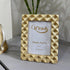 Ornate Gold 5x7 Picture Frame - Polished Geometric Portrait and Landscape Frames for Table & Wall Mount