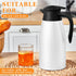 Norme 2 Pcs 68 oz Insulated Stainless Steel Thermal Coffee Carafe for Hot Liquids, Black and White