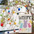Welcome Easter Garden Flag, Double Sided Vertical 12×18 Inch Bunny Banner, Spring Outdoor Farmhouse Decoration DF019