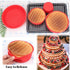 Silicone Mould for Baking Round Cake Pans Set of 4, Nonstick Layer Cakes Chocolate Rainbow for Birthday Wedding Party 4