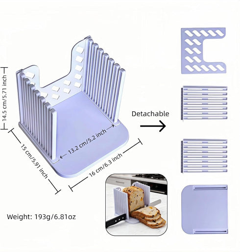 RyanDesign 4 Settings Adjustable Bread Slicer Guide - Thickness for Perfect Homemade Bread Slices, Food-Grade ABS Toast