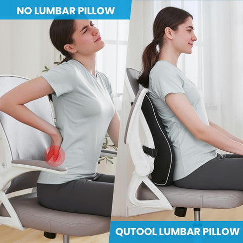 Lumbar Support Pillow for Office Chair, Office Home Essentials,Gifts for Mom,Dad, Back Support Pillow for Car, Chair