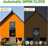 Anti-Pinch Automatic Chicken Coop Door, Battery Powered Electric Chicken Coop Door with Smart Timer, Sensor, LCD