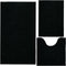 Black Bathroom Rug Chenille 3-Piece Set, Extra Soft and Absorbent Shag Bathroom Mats