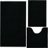 Black Bathroom Rug Chenille 3-Piece Set, Extra Soft and Absorbent Shag Bathroom Mats