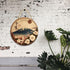 Japanese Style Landscape Painting Wall Art, Red Cherry Blossom Circle Decor, Mountain River Sign for Bedroom Living