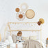 Set 8 Set Marsui of Boho Wall Hanging - Woven Rattan, Bamboo Baskets with Macrame Tassels & Tapestry for Bedroom