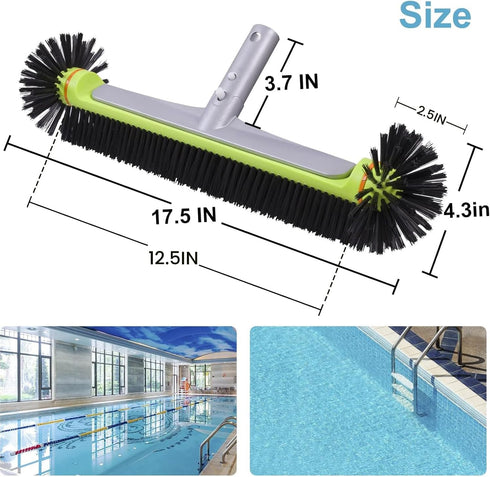 Swimming Sepetrel Pool Brush Head for Cleaning Walls,Heavy Duty Inground/Above Ground Pool Round Scrub Brushes