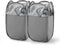 TECHMILLY 2 Pack Mesh Laundry Hamper, Pop Up Foldable Laundry Basket with Reinforced Handles, Grey