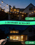 BYGUQ 50Ft Dimmable S14 Bulbs Outdoor String Lights LED Patio-Light - Outside Waterproof Porch Lights with Remote