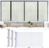Viseeko Window Privacy Film: Stripe Frosted Glass Vinyl for Door Cover, Static Cling Home Office UV Protect