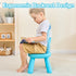1-3, KidBloom Toddler Chair, Kids Chair for Table with Ergonomic Rainbow Backrest, Durable Small Versatile Plastic