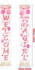 Blulu Baby Shower Decorations - 71 x 12 Inch Welcome It Is a Girl Banner Backdrop for Baby Shower Gender Reveal Party