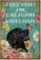 GLOBLELAND "A House Without A Dog is Like a Garden Without Flower" Vintage Black Dog Metal Sign for Home