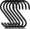 6 Inch Heavy Duty S Hooks, Large Vinyl Coated S Hook 6 Pack for Hanging Plants, Kitchen, Garden Tools