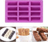 Palksky 2 Pack Medium Narrow Silicone Rectangle Molds, 12 Cavity for Protein Bars, Energy Bars, Caramel, Muffins