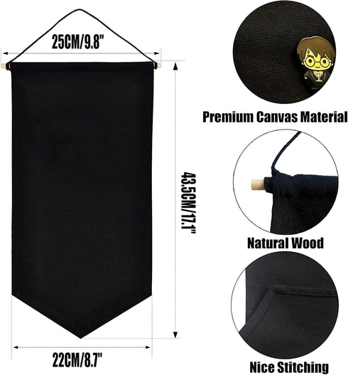 3PCS Enamel Pin Display Banner Board - Jewelry Organizer with Hooks for Brooch Collection, Wall Hanging Holder