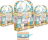 O-WITZ Reusable Grocery Bags, Vibrant Tote Bag for Groceries, Washable Design, 3 Pack, Cats