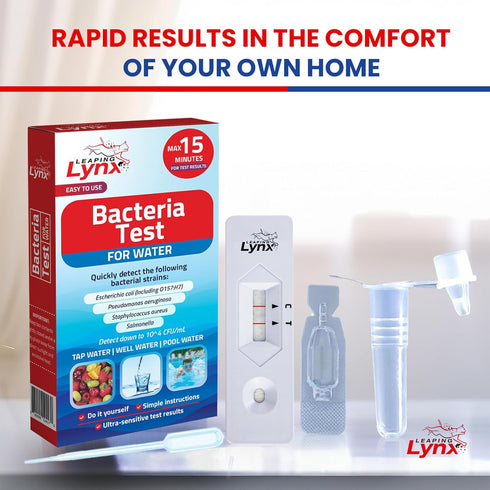 Bacteria Water Test Kit Coliform, E. coli & Salmonella Detection for Well & Tap Water | Rapid Home Drinking Water