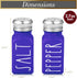 Purple Salt and Pepper Shakers Set by Brighter Barns, Modern Farmhouse Kitchen Decor with Glass Shakers & Lids