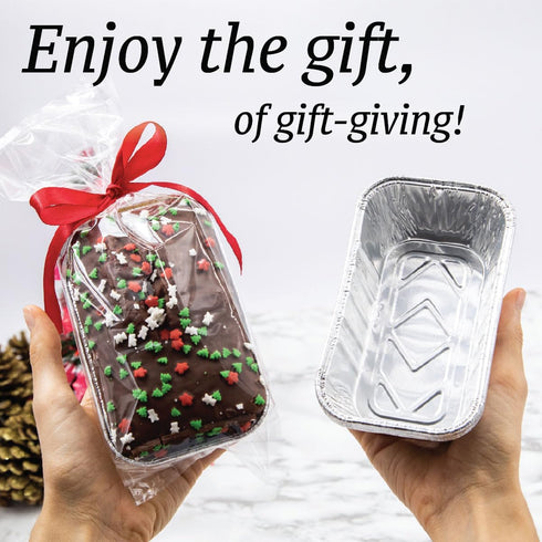 Spare Essentials Mini Foil Loaf Pans (55 Pack) - 1Lb Disposable Aluminum Baking Pans for Individual Bread, Cake,