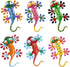 YEAHOME 6 Pack Metal Geckos Inspirational Wall Art, Mexican Outdoor Decor for Farmhouse, Porch, Lawn, Fence