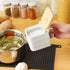 4.5x3.25x3.5" RSVP International White Stoneware Kitchen Collection, Salt Box