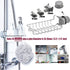iPstyle Kitchen Sink Caddy Organizer, Over Faucet Sponge Holder, Stainless Steel Hanging Drain Rack for Scrubbers, Soap