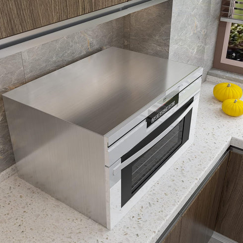 CRE8TIVE 12"x354" Brushed Silver Stainless Steel Contact Paper, Removable Waterproof Kitchen Wallpaper for Appliances