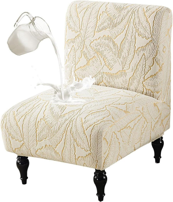 Buenanir Armless Accent Chair Cover Stretch Jacquard Accent Chair Slipcover for Slipper Chair