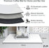 Coffee Mat - 16" x 20" Large Absorbent Kitchen Drying Mat for Dishes - Easy to Clean Coffee Bar Mat for Countertop, Coffee Maker, Espresso Machine - Milk White