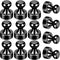 12Pack Small Refrigerator Magnets, Strong Neodymium Magnets for Whiteboard, Dry Erase Board, Kitchen, Office