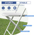 2 Pack, 350lb White Folding Chairs Plastic Folding Chairs Outdoor Indoor, Capacity, Portable Event Chair, Lightweight
